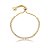 Pulseira gravatinha zircônia redonda ouro semijoia 24k20097 - Imagem 1