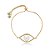 Pulseira gravatinha pérola zircônia ouro semijoia 24k15046 - Imagem 1