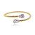 Pulseira aro flexível zircônia gota ouro semijoia 24k18067 - Imagem 1