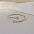 Pulseira aro flexível zircônia gota ouro semijoia 24k18067 - Imagem 2