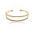 Bracelete aro duplo zircônia ouro semijoia 24k18088 - Imagem 1