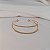 Bracelete aro duplo zircônia ouro semijoia 24k18088 - Imagem 2