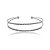 Bracelete aro duplo zircônia ródio semijoia 24k18088 - Imagem 1