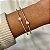 Bracelete Aro Duplo Pérola Zircônia Ouro Semijoia 24k19065 - Imagem 2