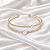 Bracelete Aro Duplo Pérola Zircônia Ouro Semijoia 24k19065 - Imagem 1