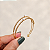 Bracelete Aro Duplo Pérola Zircônia Ouro Semijoia 24k19065 - Imagem 3