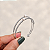 Bracelete Aro Duplo Pérola Zircônia Ródio Semijoia 24k19065 - Imagem 3