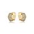 Brinco elos curvado zircônia ouro semijoia BA 7622 - Imagem 1
