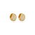 Brinco argolinha oval zircônia ouro semijoia BA 7775 - Imagem 1