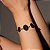 Pulseira oval pedra natural hematita ouro semijoia - Imagem 2