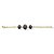 Pulseira oval pedra natural hematita ouro semijoia - Imagem 1