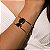 Bracelete oval pedra natural hematita ouro semijoia - Imagem 2
