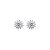 Brinco Elaine Palma flor solaris moissanite prata 925 - Imagem 1