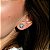 Brinco Elaine Palma flor solaris moissanite prata 925 6 mm - Imagem 3