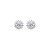 Brinco Elaine Palma flor solaris moissanite prata 925 6 mm - Imagem 1