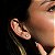 Brinco Elaine Palma redondo glam moissanite prata 925 4 mm - Imagem 2