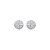 Brinco Elaine Palma redondo glam moissanite prata 925 4 mm - Imagem 1