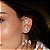 Brinco Elaine Palma redondo glam moissanite prata 925 6 mm - Imagem 3