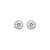 Brinco Elaine Palma redondo glam moissanite prata 925 6 mm - Imagem 1