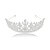 Tiara coroa noiva cristais prateado - Imagem 1