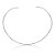 Colar aro fino choker liso ródio semijoia - Imagem 1