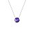 Colar corrente cristal tanzanita prata 925 - Imagem 1