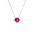 Colar corrente cristal safira pink prata 925 - Imagem 1