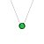Colar corrente cristal esmeralda fusion prata 925 - Imagem 1