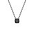Colar corrente cristal preto ródio negro prata 925 - Imagem 1