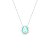 Colar corrente oval esmeralda colombiana prata 925 - Imagem 1