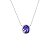 Colar corrente oval cristal tanzanita prata 925 - Imagem 1