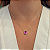 Colar corrente oval cristal safira pink prata 925 - Imagem 2
