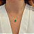 Colar corrente oval cristal esmeralda fusion prata 925 - Imagem 2