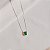 Colar corrente oval cristal esmeralda fusion prata 925 - Imagem 3