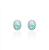 Brinco oval cristal esmeralda colombiana prata 925 - Imagem 1