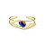 Bracelete pedra natural ágata metalizada rainbow ouro semijoia - Imagem 1