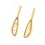 Brinco palito pedra natural nautilus ouro semijoia - Imagem 1