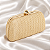 Bolsa Clutch de Palha Bege com Fecho Esfera Dourado - Imagem 1