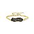 Pulseira orgânica pedra natural pirita ouro semijoia - Imagem 1