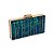 Clutch retangular acrílico azul e verde teal Y-88 - Imagem 1