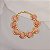 Pulseira Mariana Amaral resina rosa ouro semijoia - Imagem 2