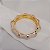 Bracelete Mariana Amaral resina bege marble - Imagem 3