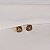 Brinco Hector Albertazzi redondo strass ouro vintage - Imagem 3