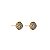 Brinco Hector Albertazzi redondo strass ouro vintage - Imagem 1
