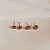 Kit 2 brincos Hector Albertazzi redondo cristais black diamond ouro vintage - Imagem 4