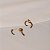 Brinco Hector Albertazzi mini safari strass ouro vintage - Imagem 3