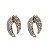 Brinco Hector Albertazzi cosmos safari strass ouro vintage - Imagem 1