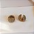 Brinco Hector Albertazzi front back strass ouro vintage - Imagem 1