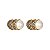 Brinco Hector Albertazzi front back pérola strass ouro vintage - Imagem 1