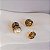 Brinco Hector Albertazzi front back pérola strass ouro vintage - Imagem 3